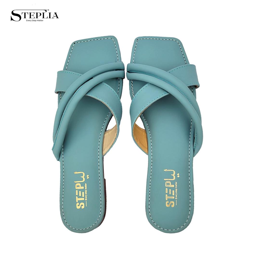 Stylish Women's Casual Orange Leather Flats - 1 Pair